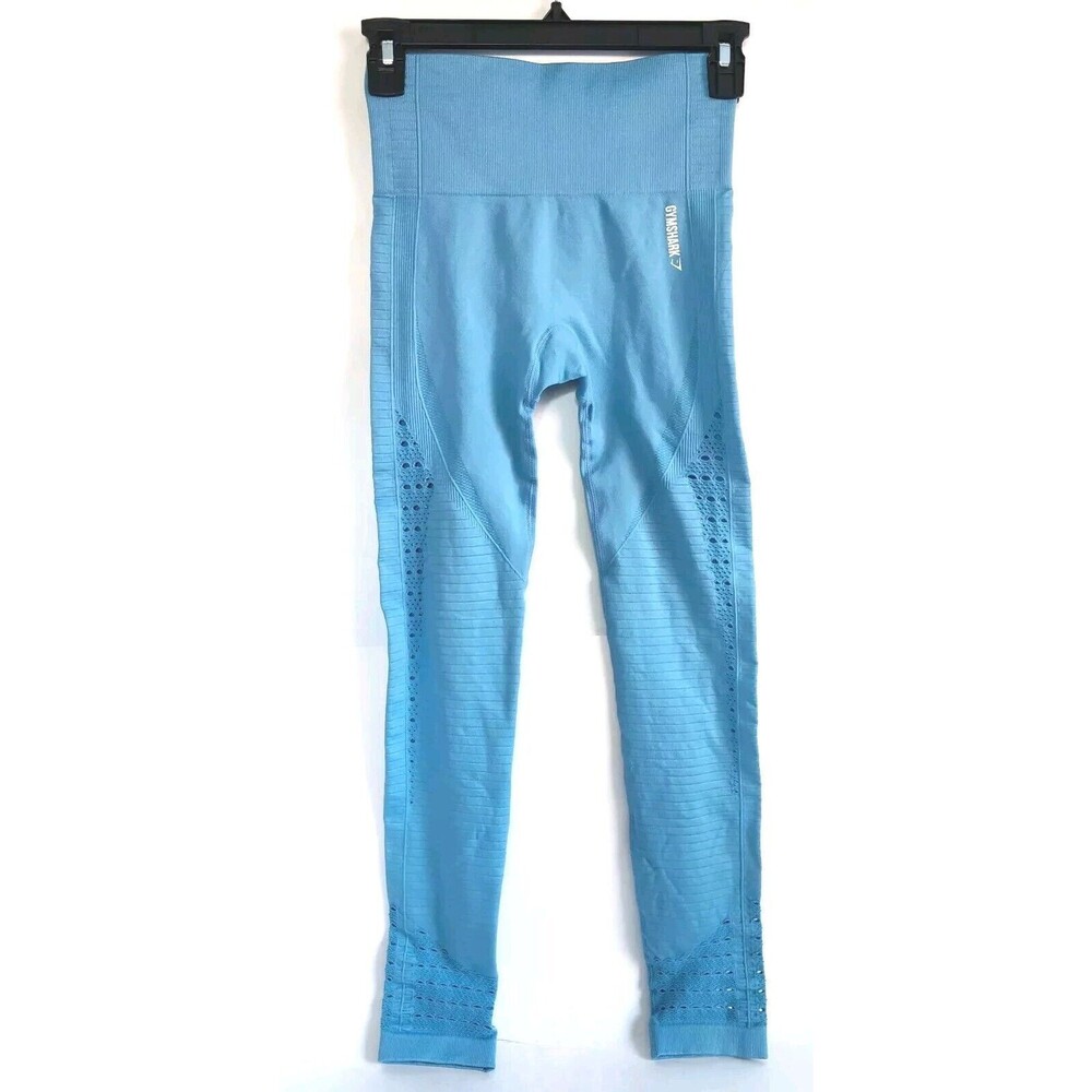Gymshark Seamless Leggings Womens Light Baby Blue High Rise Gym Workout‎ Size XS